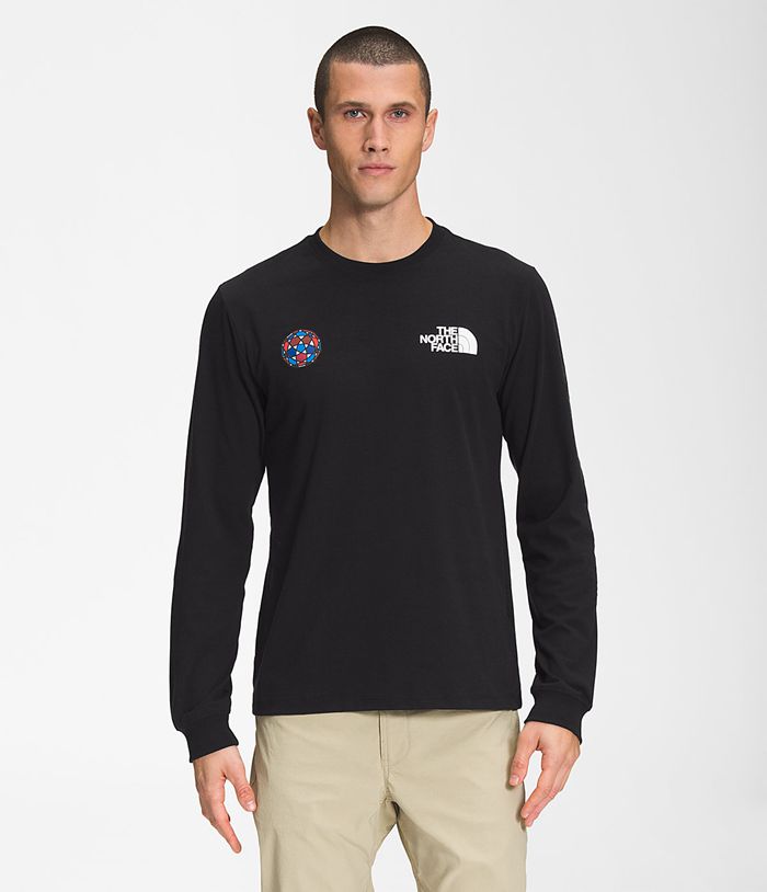 The North Face T-Shirts Heren Ic Lange Mouw YAOW51478 - Zwart